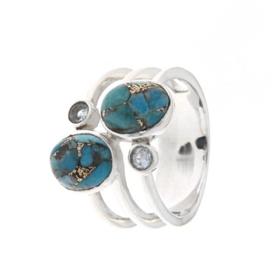 Copper Turquoise Ring model R9-063